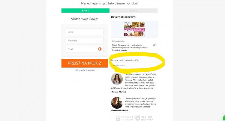 Fitness-Recepty zľavové kódy a zľavové kupóny