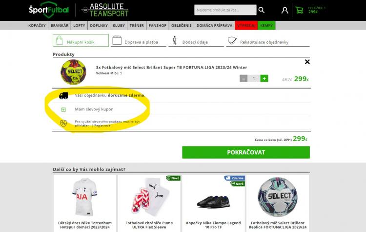 Sportfutbal zľavové kódy a zľavové kupóny
